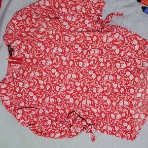 Paperwork 3/4 seeve red shirt